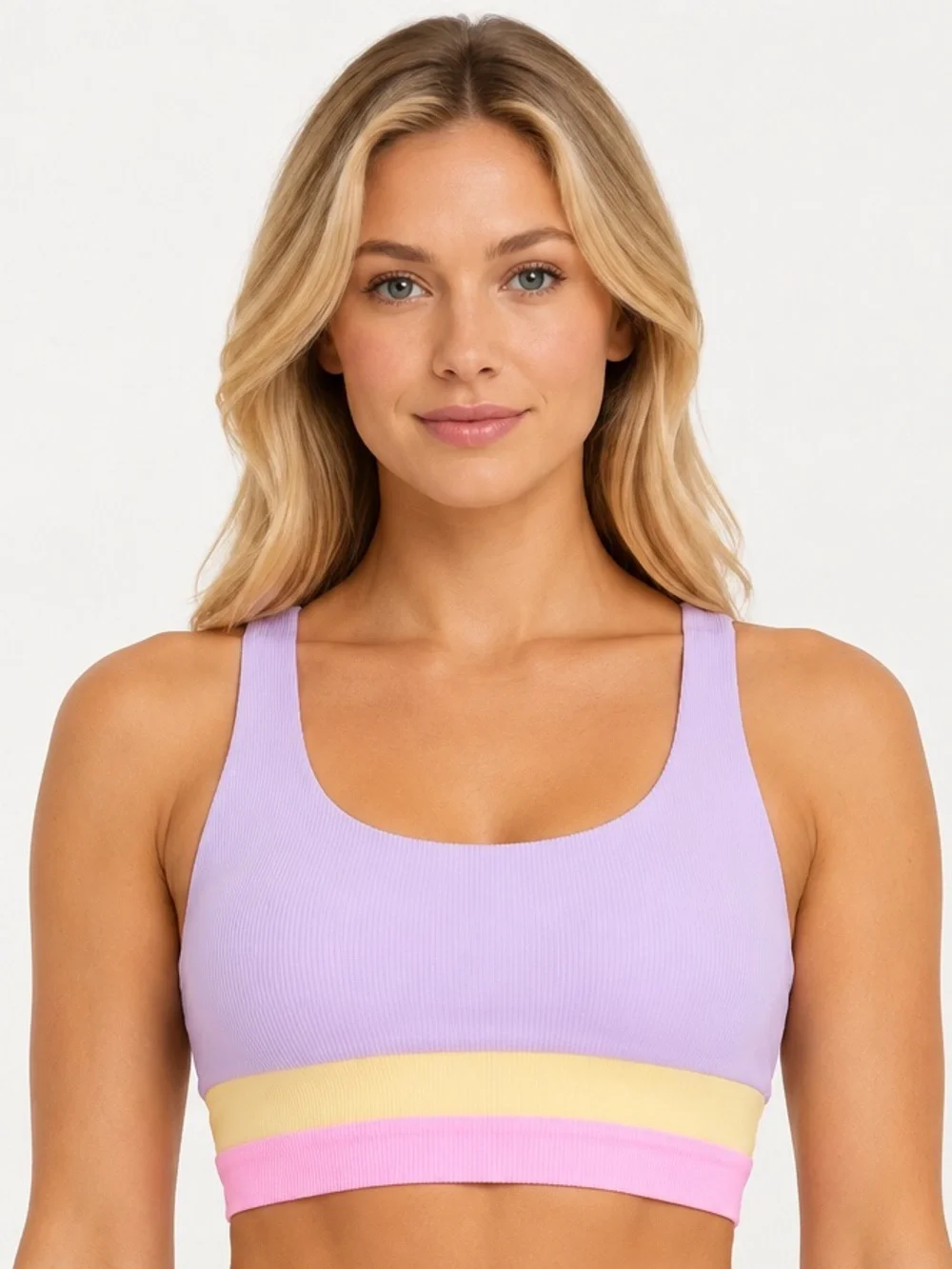 New! Beach Riot Mackenzie Colorblock Bikini Top in Sublime Size XS 34113